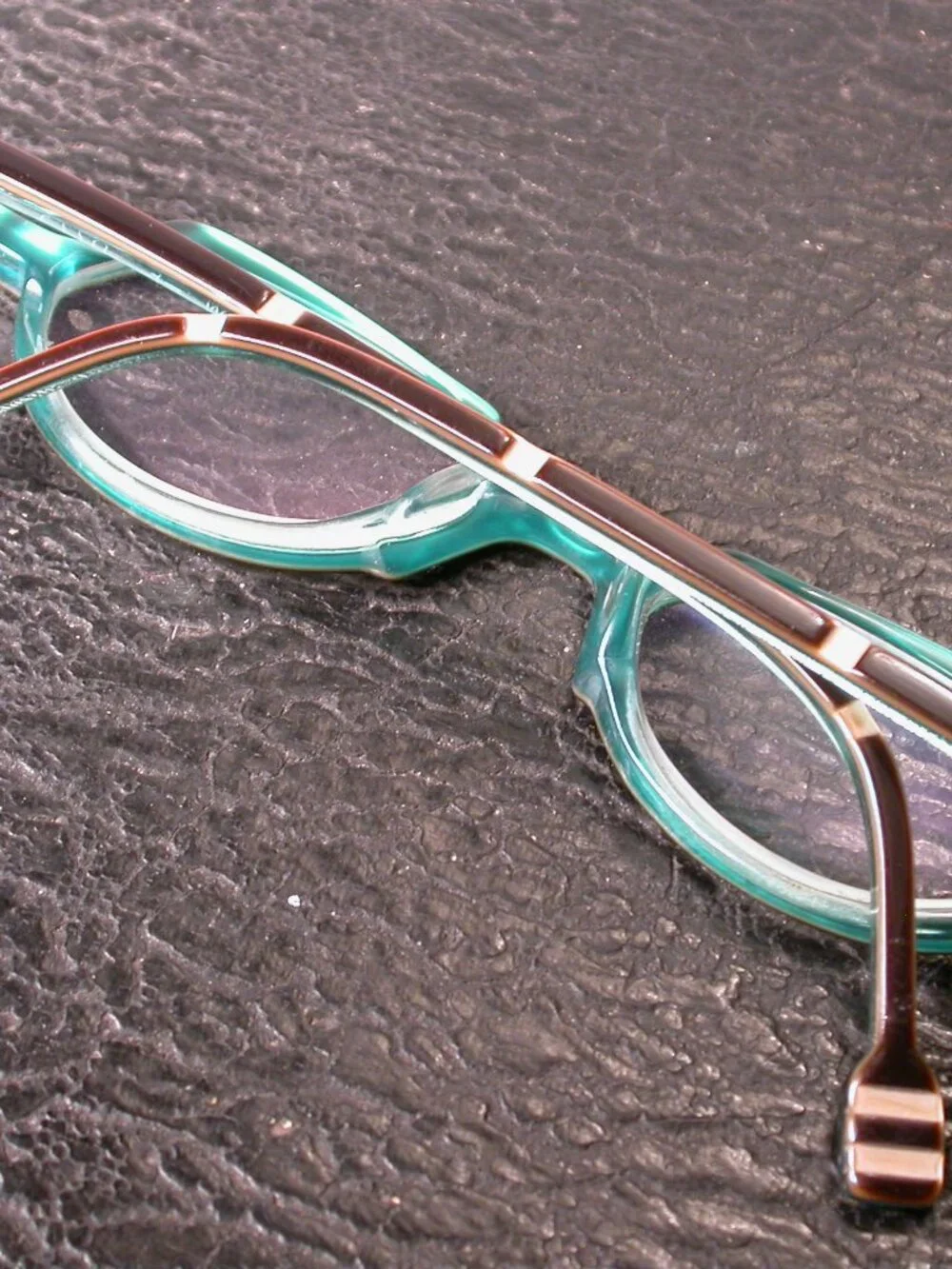 Authentic Anne et Valentin Lunettes Amber Green Eyeglasses Made in France